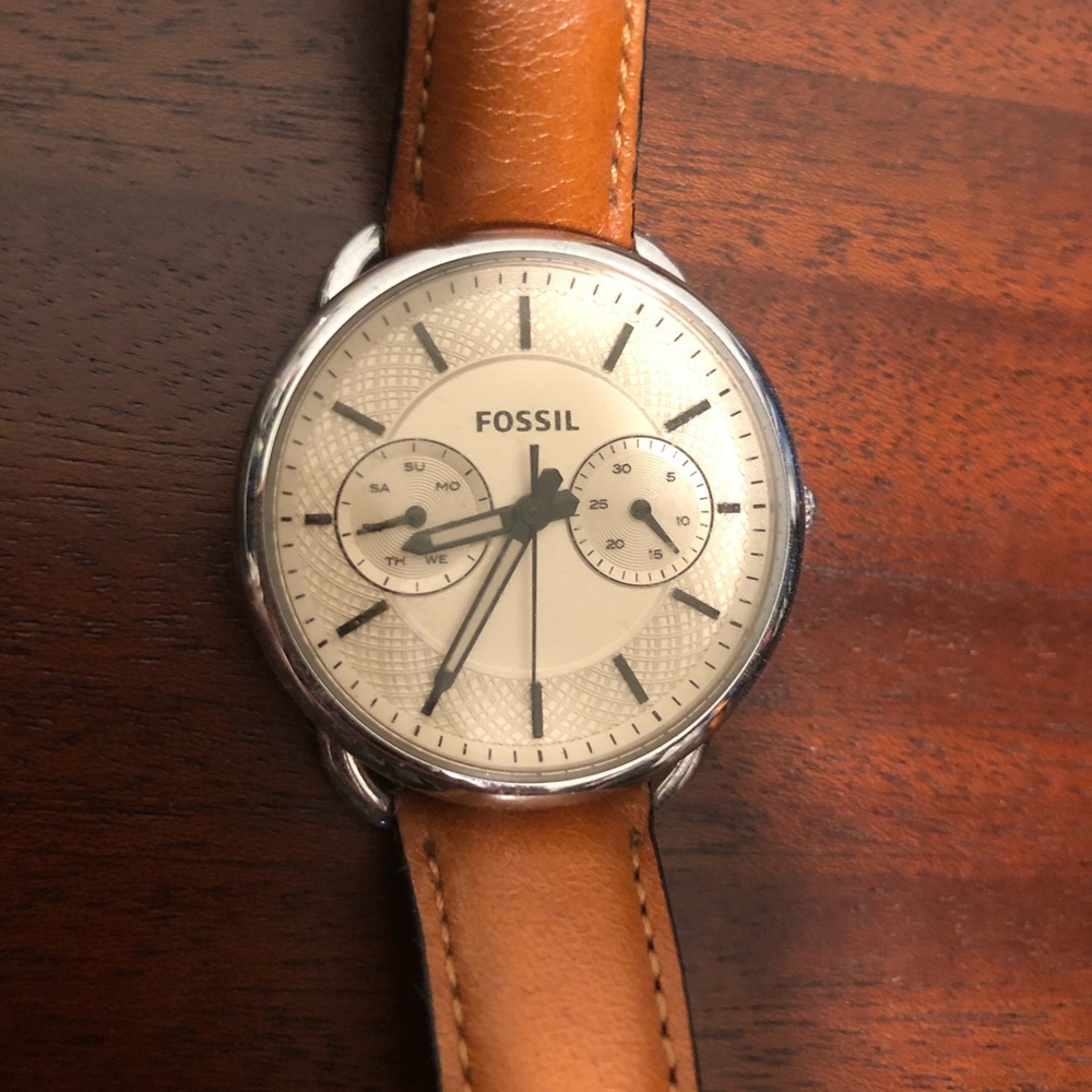 Silver Fossil watch